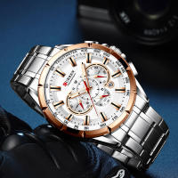 Reloj De Pulsera Masculino Curren 8363 Moda Casual Business Cronógrafo 6 Manos Quartz Lujo Reloj Masculino Cristal De Zafiro Resistente Al Agua - details 19