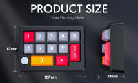 Programable totalmente caliente interruptor mecánico intercambiable 7 color RGB luz Juego Mini teclado - details 7