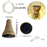 LED Solar Powered Bottle Stopper Light String Outdoor Waterproof Garland Lights for Home Garden Wedding Party Decoración - details 6