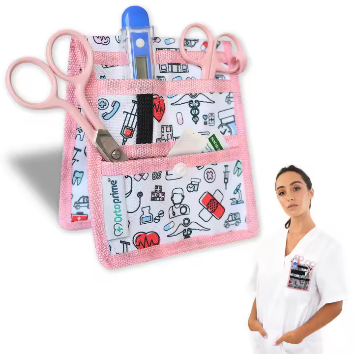Salvabolsillos Enfermería con Diversos Compartimientos | Color Rosa Ortoprime - 1