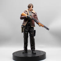 Figura De Acción De Anime 33cm Leon Zombie Hunter En Cuero Colección Para Niños Y Adultos Decoración De Escritorio Modelo De Soldado Juguete Grande - details 1