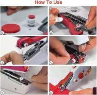 BIT Máquina de coser de mano, mini máquina de coser eléctrica portátil para adultos principiantes, fácil de usar y puntada rápida, adecuada para ropa, telas, cortinas, viajes en casa - details 1