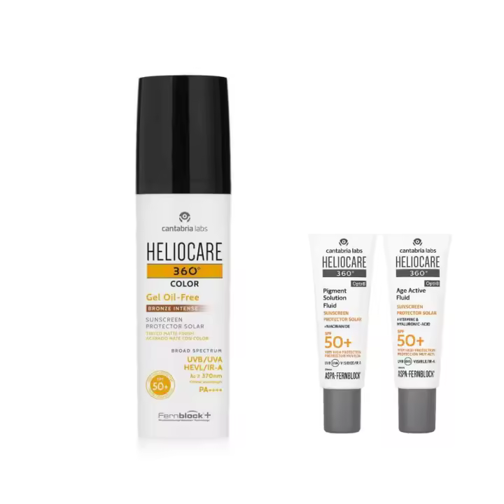 Heliocare 360° Spf 50+ Gel Oil-Free Bronze Intense 50 ml + Regalo Protector Age Fluid y Pigment Fluid 3 ml - 1
