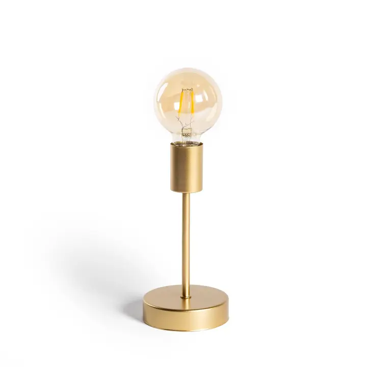 Ledkia Lámpara de Mesa LED Portátil Batería Metal Zoe Dorado - 1
