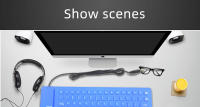 Teclado plegable de silicona de 85 teclas para PC, Notebook, tableta, portátil, Flexible, con cable, Mini USB, resistente al agua - details 2