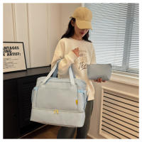 Bolsa De Gimnasio Grande Para Mujer Con Separador Seco Y Humedo Bolsa De Viaje Impermeable Con Bolsillo Para Zapatos Bolsa Deportiva De Yoga Portátil De Oxford - details 20