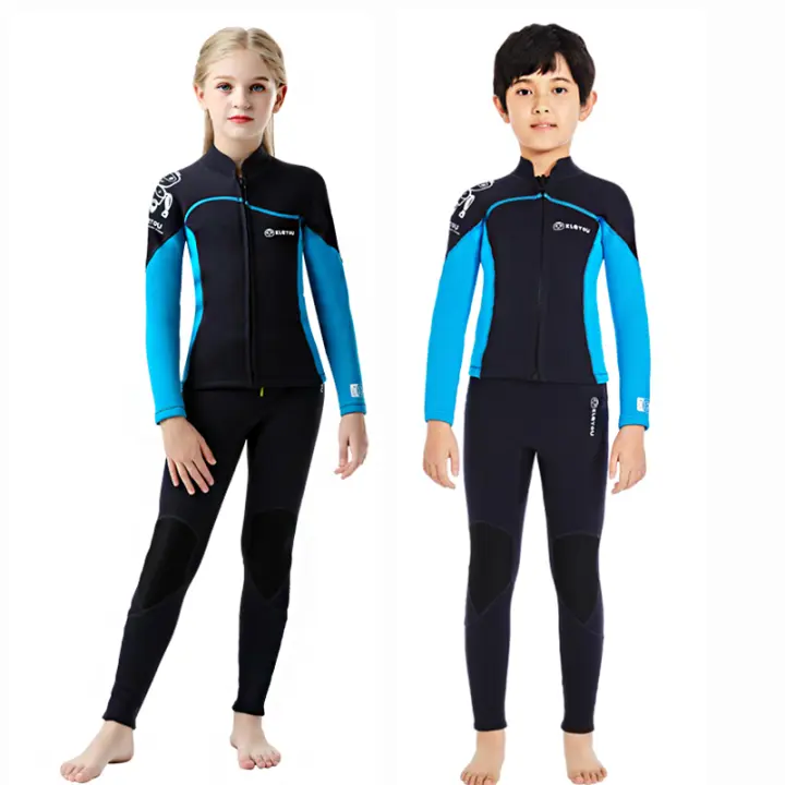 Traje De Baño De Neopreno 2.5mm Para Niños Y Niñas Traje De Natación Profesional Para Natación Surf Y Playa Apta Para Niños Y Niñas - 1