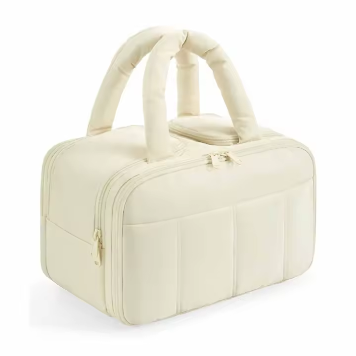 Neceser de viaje ligero y esponjoso para mujer, bolsa de almacenamiento para cosméticos, neceser de viaje - 1