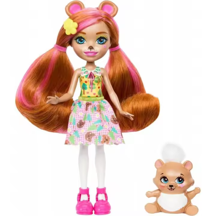 Mattel Muñeca Enchantimals Beloxie Bear con Mascota Trail - 1
