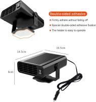 Frío y Caliente: Encendedor de cigarrillos con ventilador de Automóvil portátil, calefacción de Automóvil 2 en 1, 12 V 120 W, ventilador de Automóvil y desfreezador con rotación de 360 ° - details 4