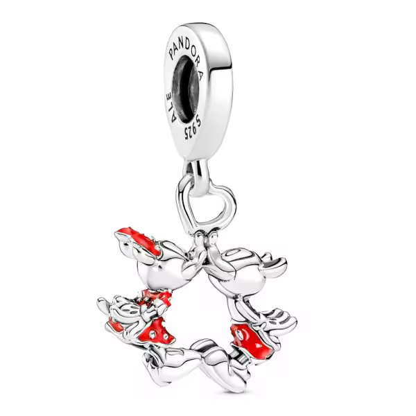 Pandora - Charm Colgante Beso de Mickey y Minnie Mouse de Disney 790075C01 - 1