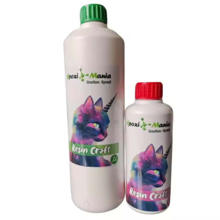 Resina Epoxi resin craft de Epoximania trasparente y de alto brillo 500gramos A+B. - 1