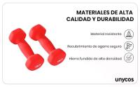 UNYCOS Set 2 Mancuernas Hexagonales 1 - 10kg Pesas de Neopreno, Antideslizantes, Ergonómicas - details 3