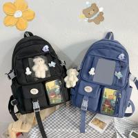 Mochilas para niños con bonitos accesorios para Niños, mochila Escolar de Nailon de gran capacidad, mochilas de Día Con múltiples bolsos para adolescentes - details 4