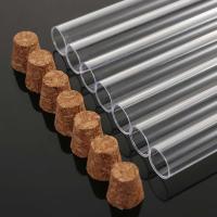 20Pcs Tubos De Prueba De Plástico Transparente De 12x100mm Con Tapas De Madera Para Laboratorio Escolar Suministros De Bodas Regalo - details 3