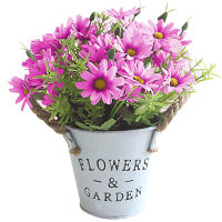 Maceta De Flores Artificiales Estilo Vintage Para Decoración De Oficina Y Hogar Rosa Roja Flor Artificial Potted Plant - details 17