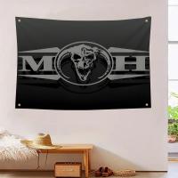 Bandera De Decoración Para Habitaciones Y Exterior Estilo Masters of Hardcores Con Cuatro Agujeros Material Poliéster Y Bambú - details 10