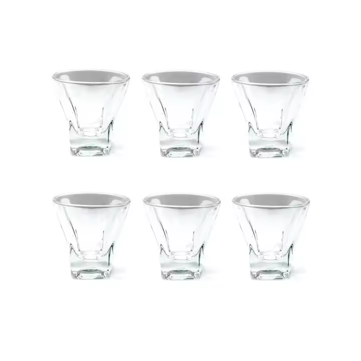 Juego 6 Vasos Chupito Cristal Liso 6cm - Conjunto Vajilla - 1