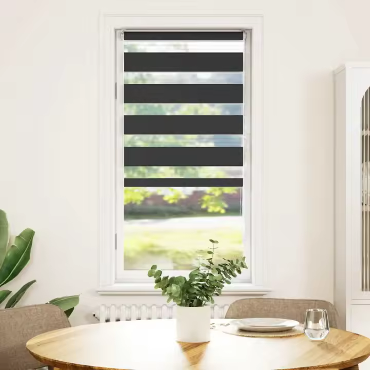Estor cebra negro 65x100 cm tejido ancho 60,9 cm poliéster - 1