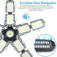 Iluminación transformable, luz LED de techo para garaje con luz diurna, luz LED brillante para taller de 150 W y 8000 lm, iluminación de garaje para taller, granero, trastero, almacén, loft y decoración del hogar - details 5