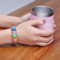 Pulseras de 7 Chakras para Mujer con Piedras reales, pulsera de cuentos curativas de Cuero, joyería de Amistad Bohemia para hombres y Mujeres - details 3