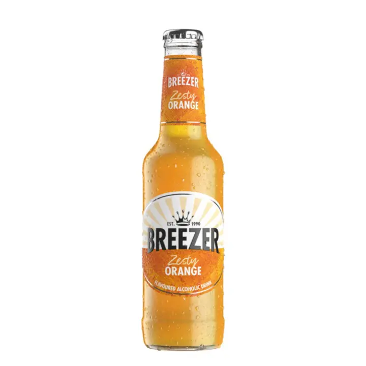 Pack de Botellines Bacardí Breezer Zesty Orange - Naranja 27,5 Cl - Varias opciones (6,12,24) - 1