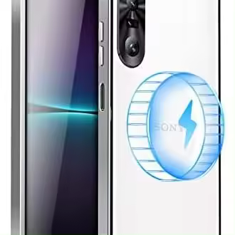 Funda magnética para Sony Xperia 1 IV, compatible con cargador MagSafe, ultrafina, mate, con parte trasera de policarbonato, marco de metal, resistente a arañazos, cierre de seguridad, a prueba de golpes, color negro. - 1