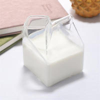 1Pc Copa De Leche 300ML Estilo Botella De Leche Media Pintada Mini Juguete De Crema De Vidrio Ecológico Con Forma De Aves De Correr - details 11