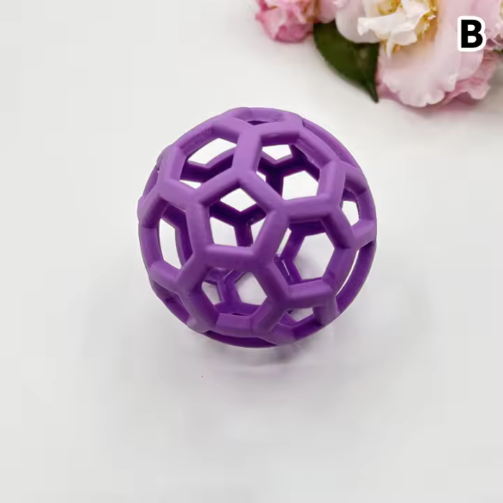 Juguete De Masticar Para Perros En Goma Natural Geométrico Seguro Para Entrenamiento Y Juego De Juguetes Interactivos Para Mascotas Que Limpian Los Dientes - 1
