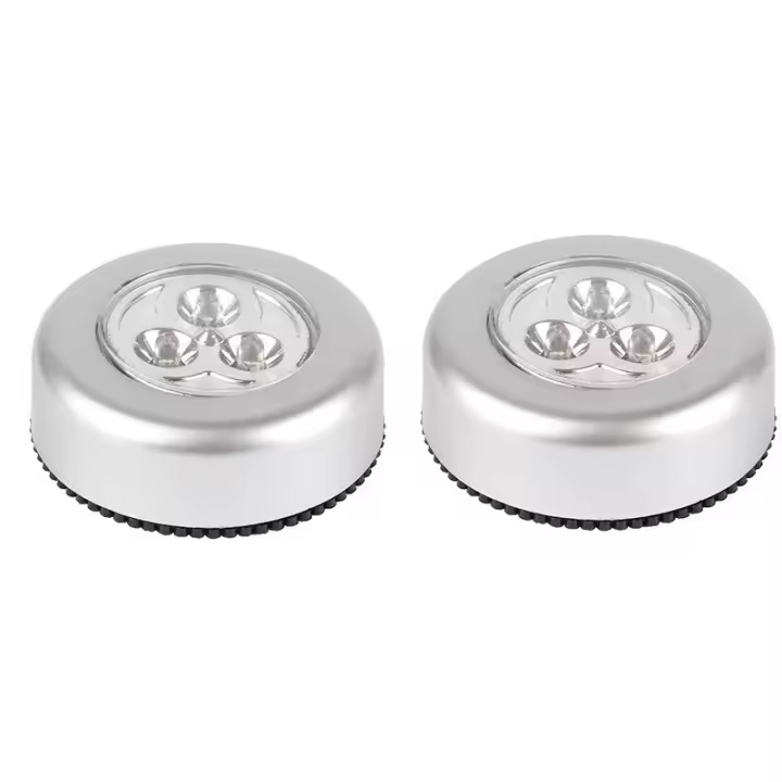 2Pcs Luz Nocturna LED Inalámbrica Con Pilas Incluidas Luz De Emergencia Al Presionar La Mano Para Cama Pequeña Y Lectura - 1