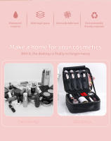 Bolso De Maquillaje De Cuero PU Organizador De Viaje Para Mujeres Con Divisores Ajustables Bolso De Cosméticos Estilo Crocodile Portátil Para Artistas - details 1