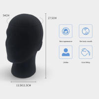 Cabeza De Muñeca De Esponja Para Mujer Y Hombre Con Peluca Gafas Y Gorra Soporte De Exhibición Para Peluquería Decoración De Estilo De Barbería - details 4