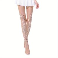 Bikini De Sirena Delgado 1 Par Pantys De Seda Brillante Pearlescent Nylon Sin Cremallera Pantalones Impreso Plata Térmico - details 0