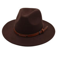 Nueva Moda Sombrero Fedora De Lana Para Hombre Otoño Invierno Amplio Algodón Imitación Paja Mujer Iglesia British Hat - details 11