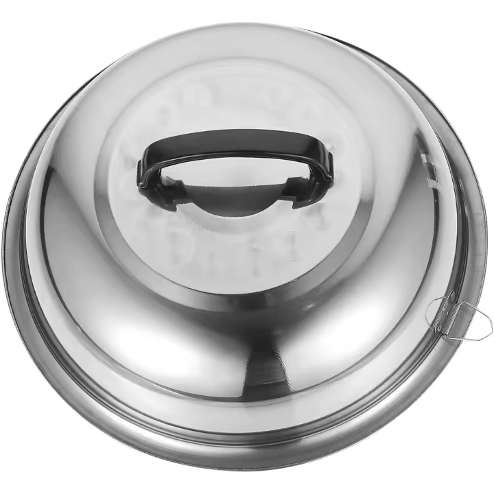 4 unidades de acero inoxidable tapa universal ollas y sartenes cubierta de reemplazo para estufa y utensilios de cocina 30cm - 1