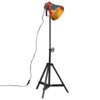 vidaXL Lámpara de pie desgastado 25 W E27 35x35x65/95 cm lámpara Color Multicolor,  Latón,  Negro y mas - details 2
