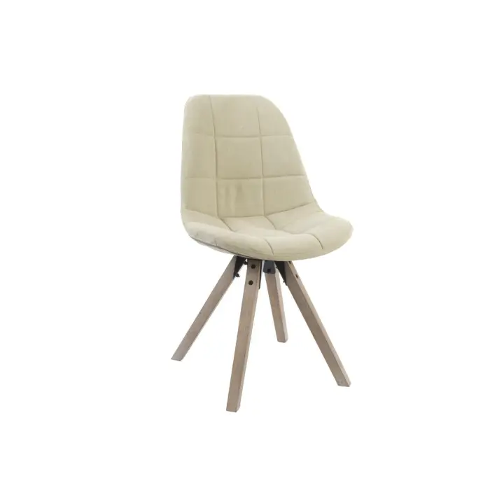 SILLA POLIESTER ALGODON 47X55X85 NATURAL BEIGE FIJALO MB139138 - 1