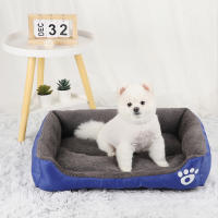 Cama Para Perros Y Gatos Pequeños Y Grandes Almohadilla Suave De PU Material Transpirable Accesorios Para Mascotas Cesta Grande Con Alfombra Ropa De Cama Para Perrera - details 9