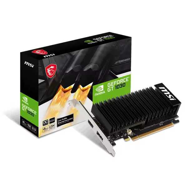 TARJETA GRAFICA MSI NVIDIA GEFORCE GT 1030 LP OC | 4GB | GDDR4 - 1