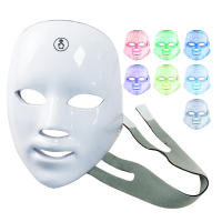 Máscara Facial LED De 7 Colores Terapia Fotónica Para Cuidado De La Piel Anti Acné Rejuvenecimiento Eliminación De Arrugas Máscara De Belleza Para El Rostro - details 0