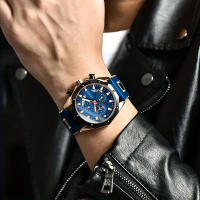 Reloj Fashion Correa de Silicona Reloj Calendar Multifunctional Reloj Deportivo Multicolor Reloj Profesional para Hombres - details 0