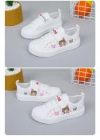 Zapatos De Lona Para Niñas Dibujos Animados Ligeros Y Cómodos Zapatillas Deportivas Planas Para Estudiantes Verano Antideslizantes Tela Superior PU Cierre De Correas EVA Para El Acolchado Suela De Goma - details 10