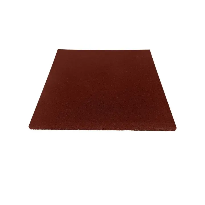 JARDIN202 - Loseta de Caucho Profesional Grano Fino 1X1m - Roja 20mm - 1