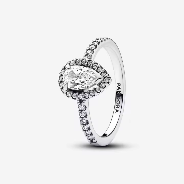 Anillo Halo Brillante Corte Pera Pandora 192835C01 - 1