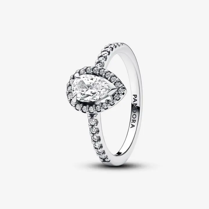 Anillo Halo Brillante Corte Pera Pandora 192835C01 - 1