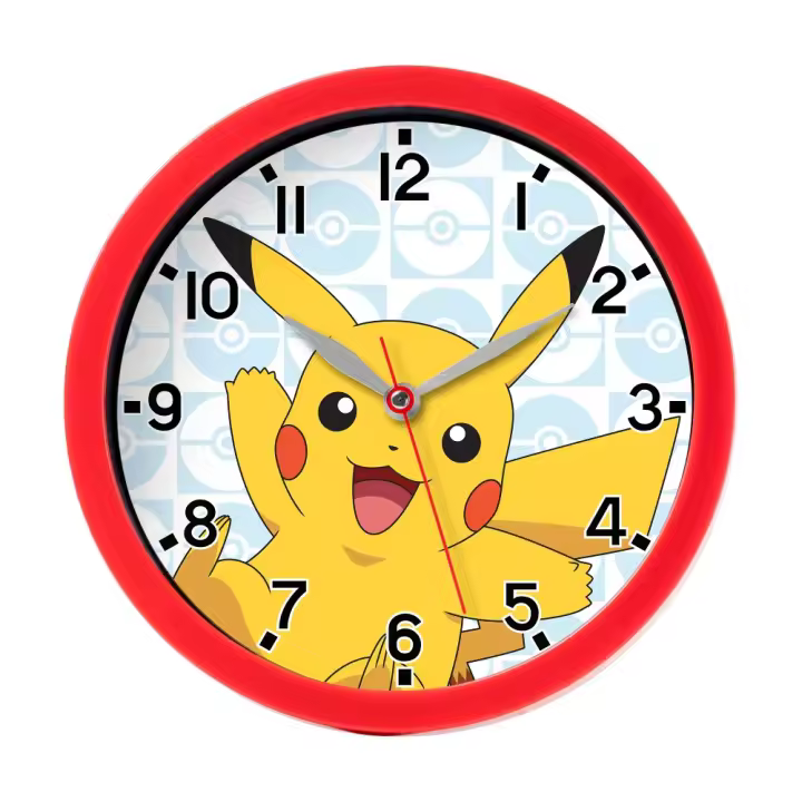 RELOJ ANALÓGICO DE PARED POKÉMON PIKACHU - 1