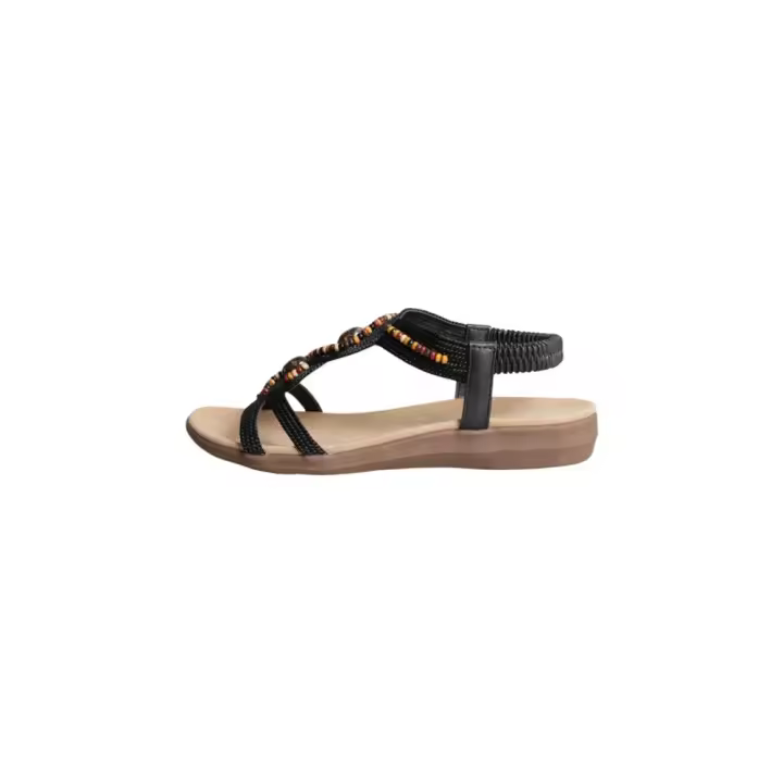 Amarpies AKO28553 Sandalias Planas Mujer Negro - 1