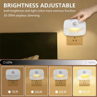 Lámpara Nocturna LED Con Sensor De Movimiento Inteligente EU Plug 220V Para Sala De Estar WC Pasillo Escalera Cocina Dormitorio - details 5