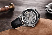 Reloj De Pulsera Mecánico Para Hombres PAGANI DESIGN 2023 Marca Top Lujo Dorado Resistente Al Agua Con Movimiento Automático Y Esqueleto Cuero Acolchado Estilo Casual - details 12