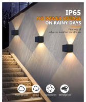 Lámpara De Pared Solar LED Impermeable 5W Ajustable Para Iluminación Hacia Arriba Y Abajo Decoración Para Porche Y Patio Material ABS - details 1